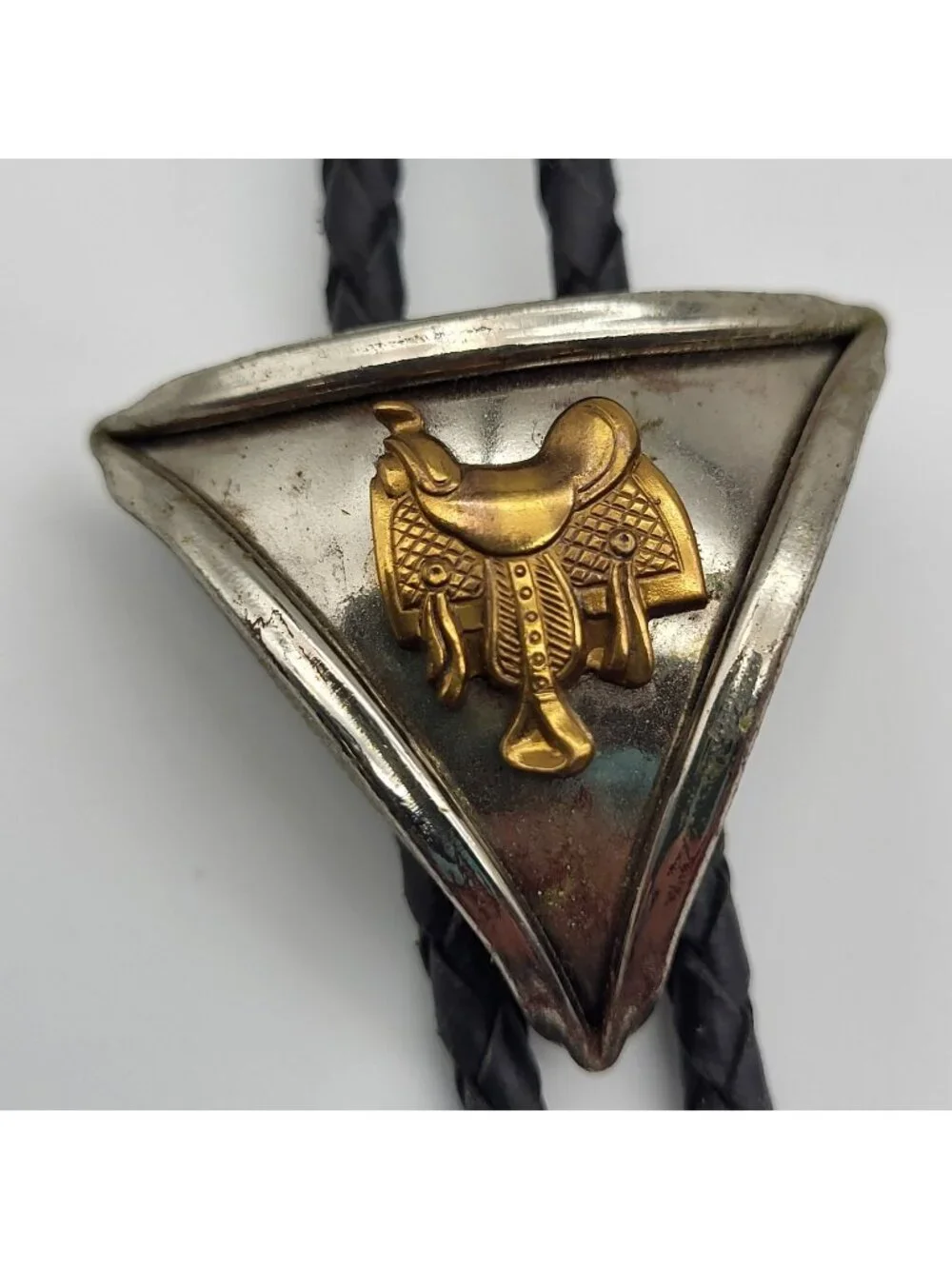Vintage Western Saddle Bolo Tie Southwest Rodeo Dapper